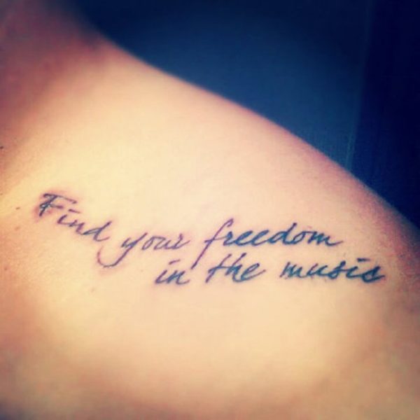 Find Your Freedom Quote Tattoo