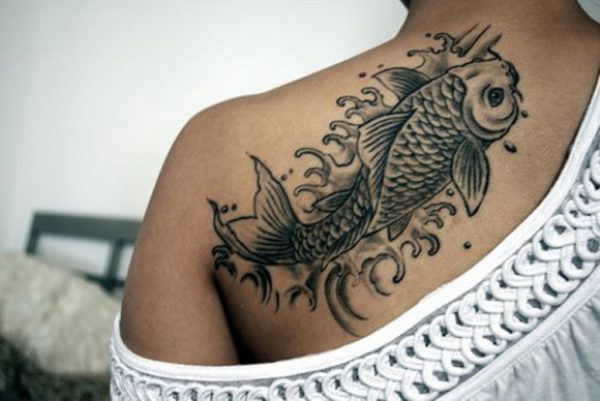 Fish Shoulder Tattoo For Women