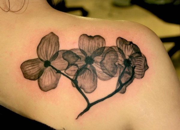 Floral Vintage Shoulder Tattoo