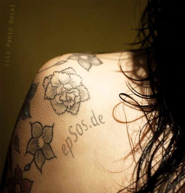 Flower Design Tattoo On Shoulder