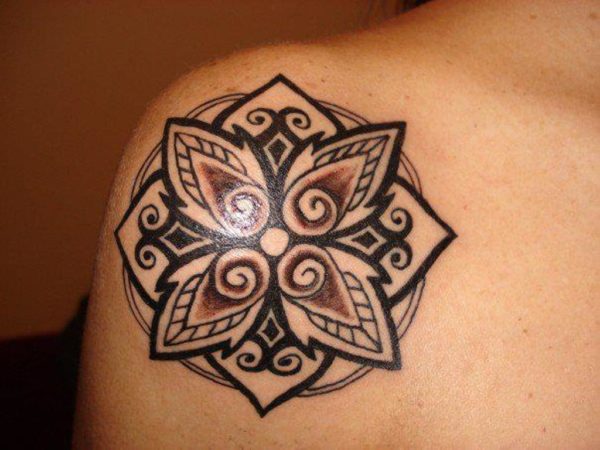 Flower Tribal Tattoo