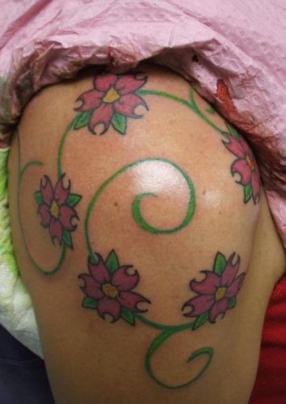 Flower Vine Tattoo