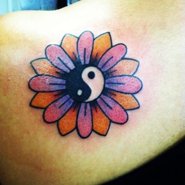Flower Yin Yang Tattoo
