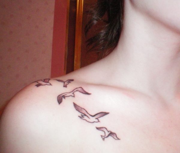 Flying Birds Tattoo For Women
