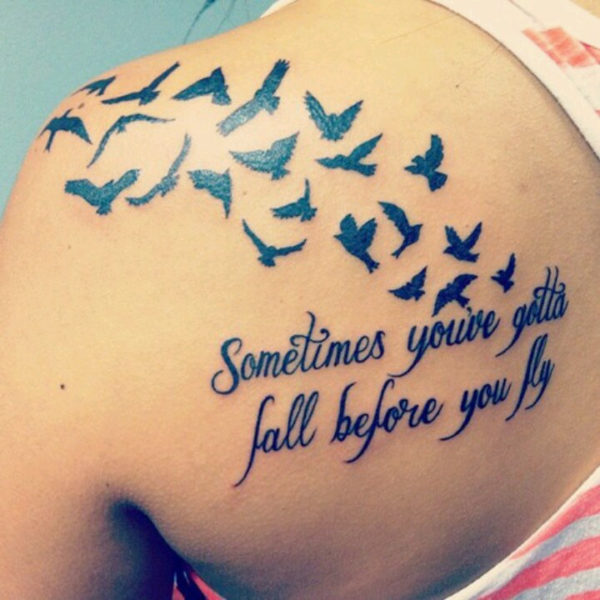 Flying Birds Tattoo On Shoulder