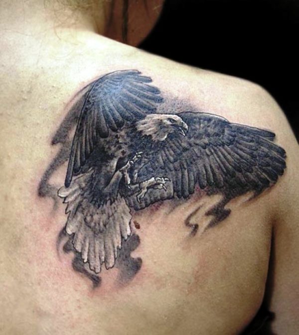 Flying Eagle Tattoo Design