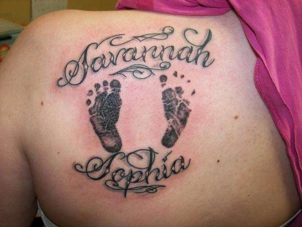 Footprints Shoulder Blade Design