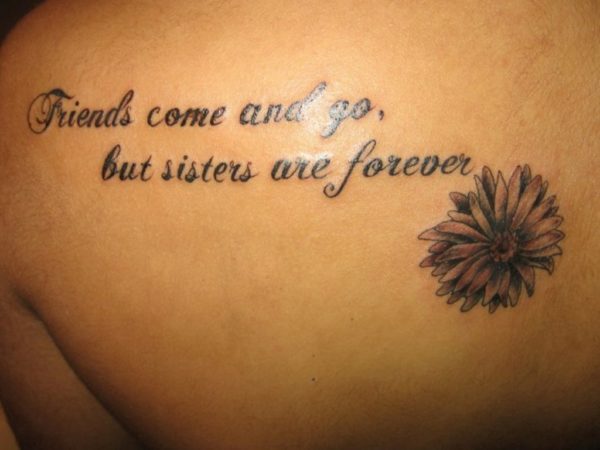 Friends Come And Go Quote Tattoo