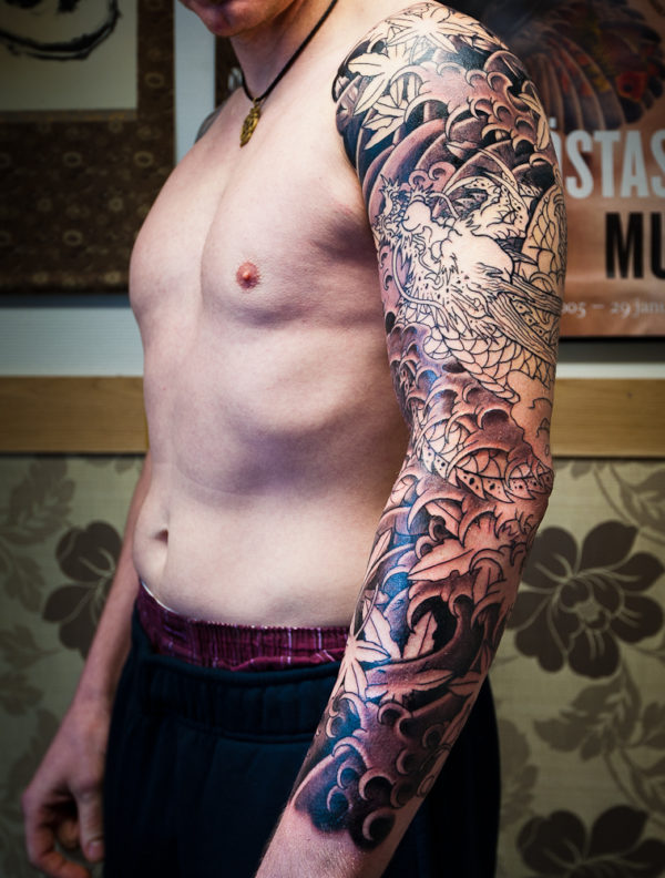 Full Sleeve Japanese Designer Tattoo