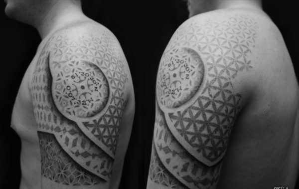 Geometric Dot work Tattoo