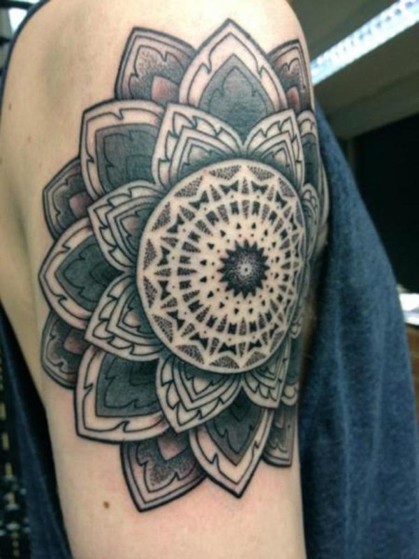 Geometric Flower Tattoo