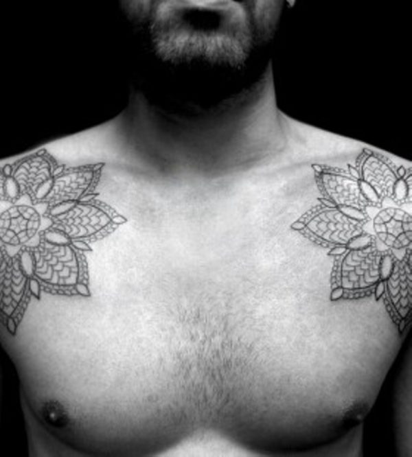 Geometric Shoulder Blade Tattoo