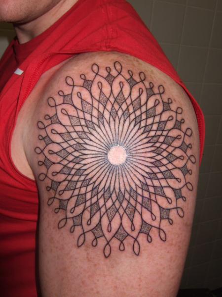 Geometric Shoulder Tattoo