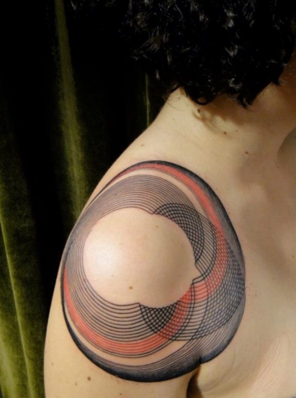 Geometric Tattoo On Shoulder