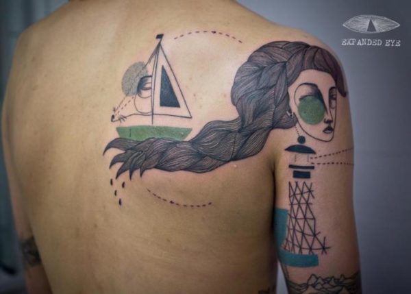 Geometric Woman Tattoo