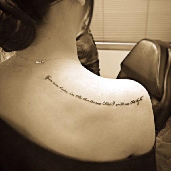 Give Me Hope Quote Tattoo