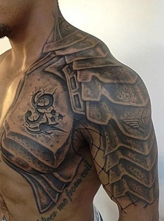 Gladiator Armour Shoulder Tattoo