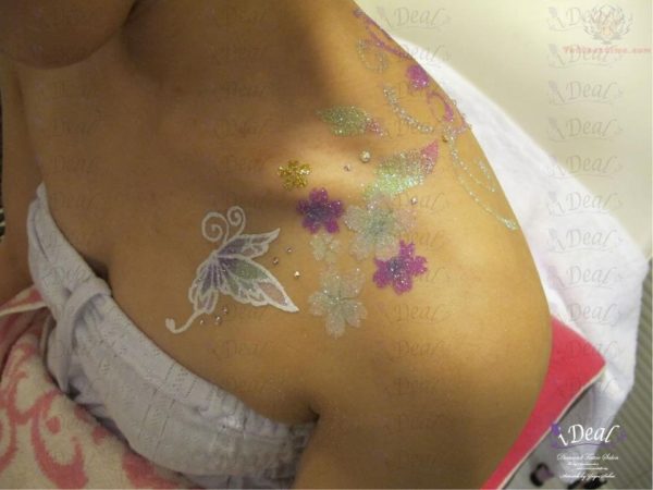 Glitter Butterfly Tattoo