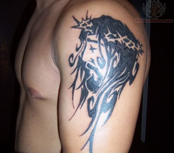 God Jesus Tribal Tattoo
