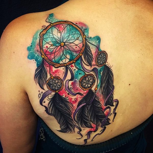 Green Dream Catcher Tattoo