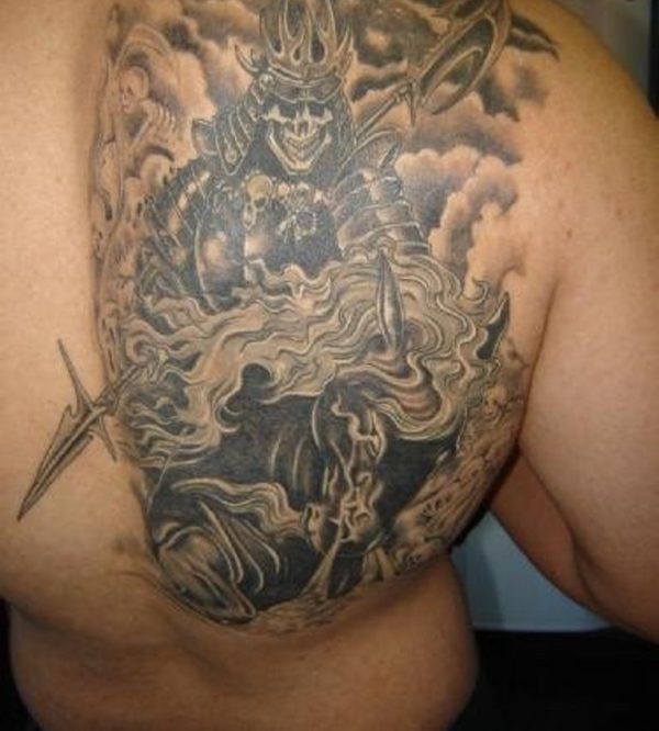 Grey Shoulder Tattoo