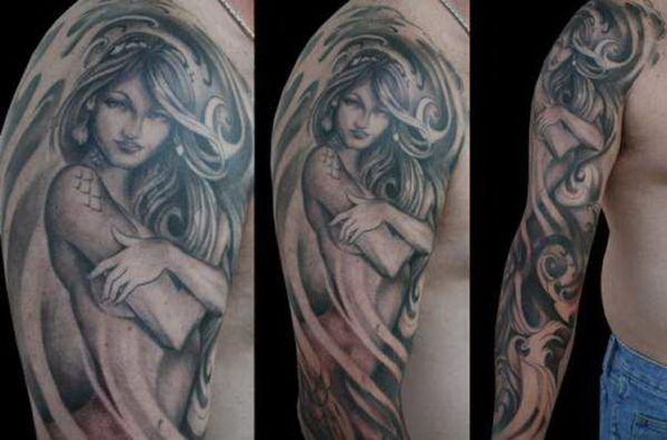 Grey Woman Tattoo