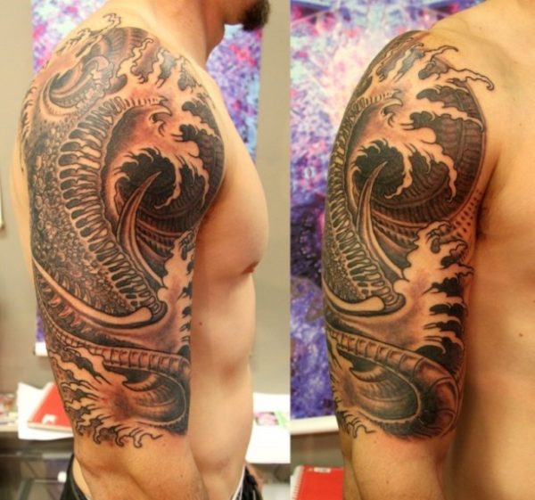 Half Sleeve Shoulder Tattoo Design