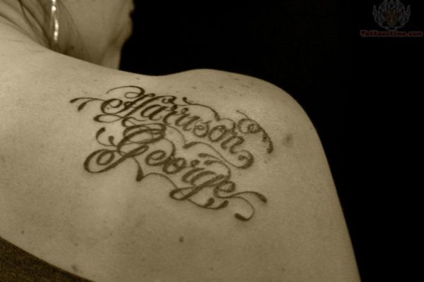 Harrison George Lettering Tattoo