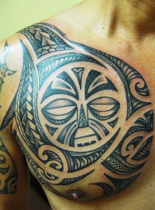 Hawaiian Tribal Shoulder Tattoo