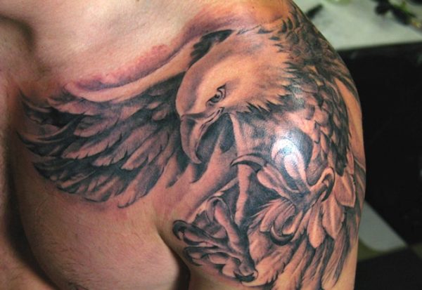 Hawk Shoulder Tattoo 