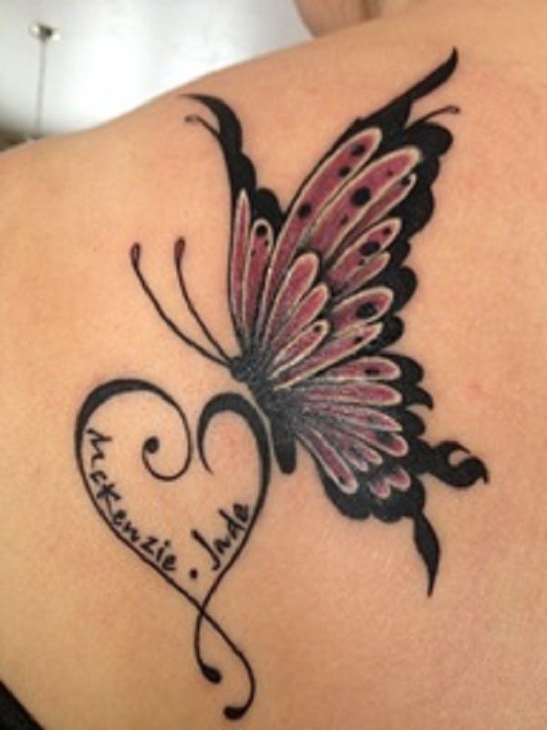 Heart And Flower Tattoo