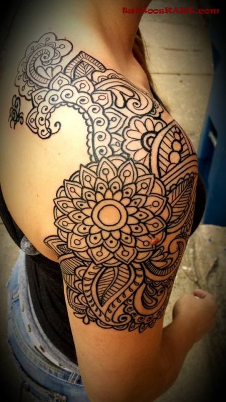 Henna Flower Tattoo Design
