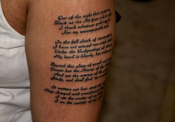 Holy Lettering Tattoo On Shoulder