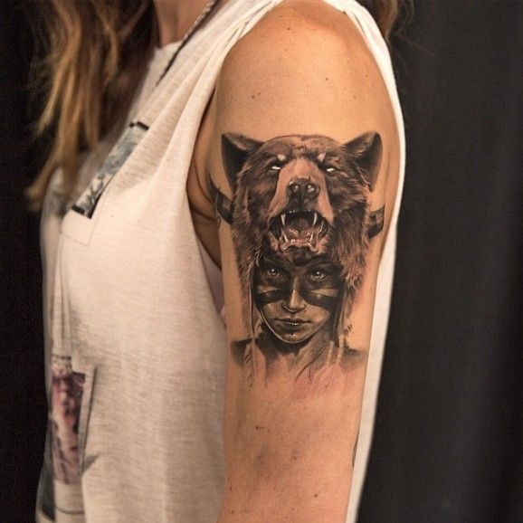 Horor Wolf Tattoo