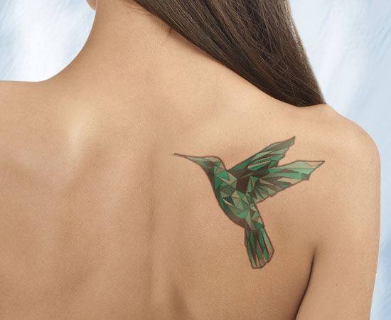 Hummingbird Geometric Tattoo