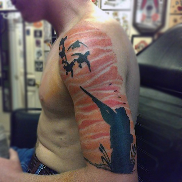 57 Attractive Hunting Shoulder Tattoo Designs