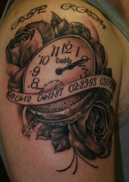 Impressive Detailed Memorial Tattoo