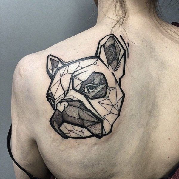 Impressive Dog Geometric Tattoo
