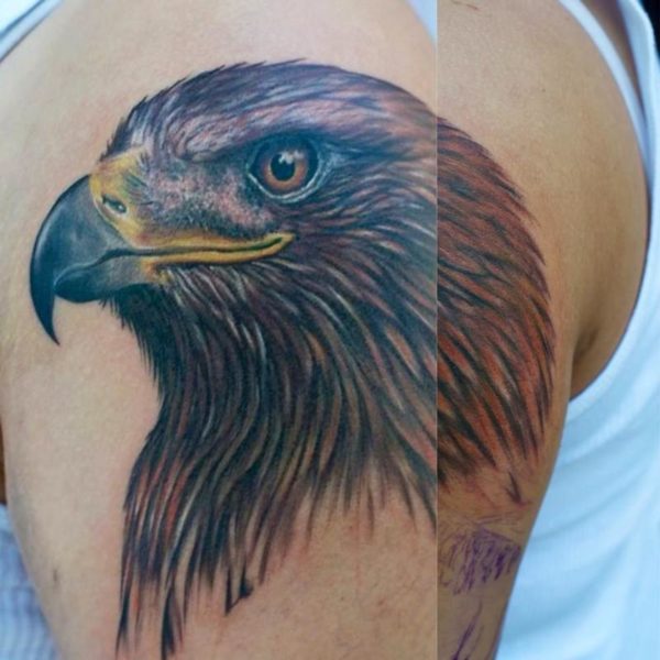 Impressive Eagle Shoulder Tattoo Design
