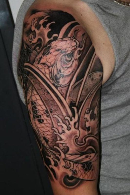 Impressive Fish Designer Tattoo