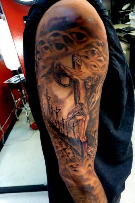 Incredible Crucifix Tattoo