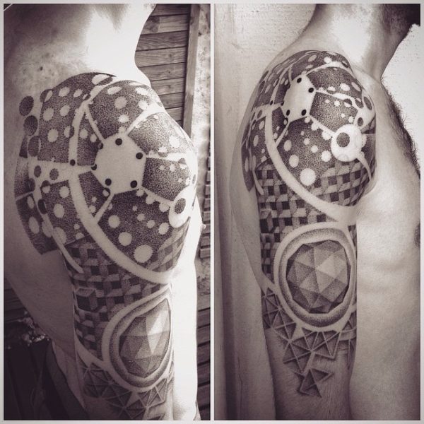 Incredible Sleeve Shoulder Tattoo Design