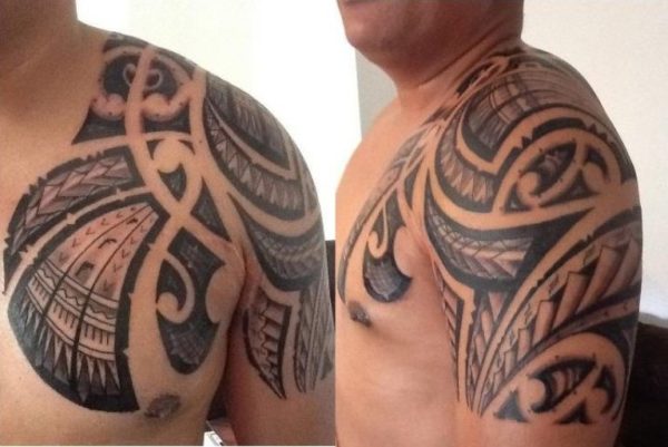 Indian Armour Shoulder Tattoo