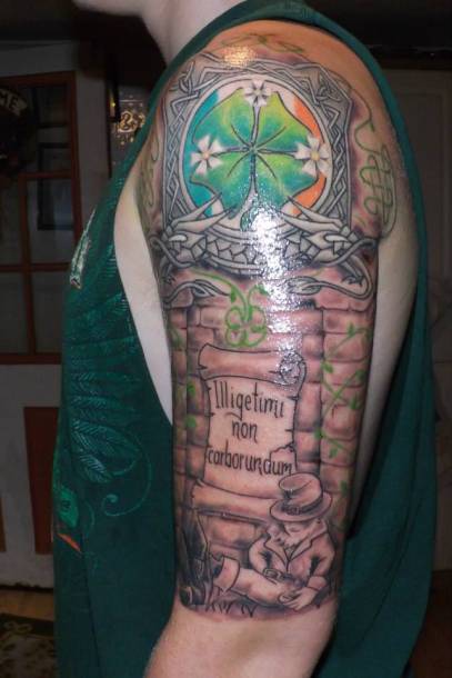Irish Half Sleeves Shoulder Tattoo