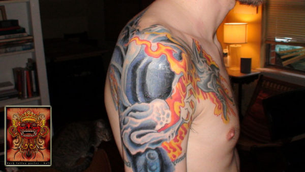 Japanese Cover Up Shoulder Tattoo