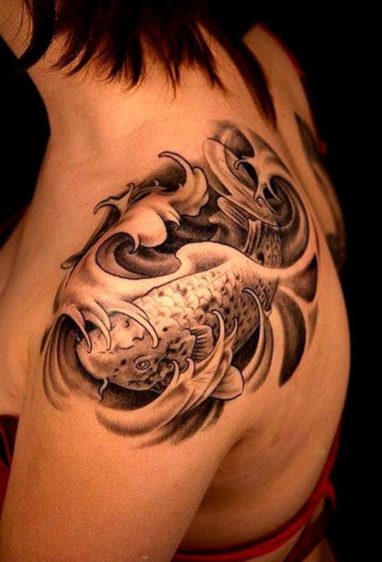 Japanese Shoulder Cover Tattoo Design