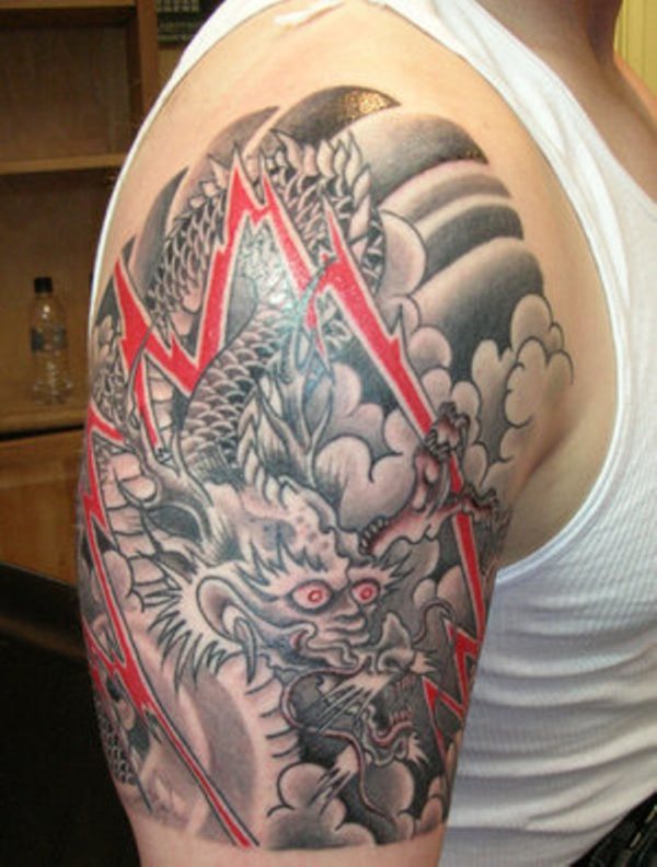 Japanese Shoulder Dragon Tattoo
