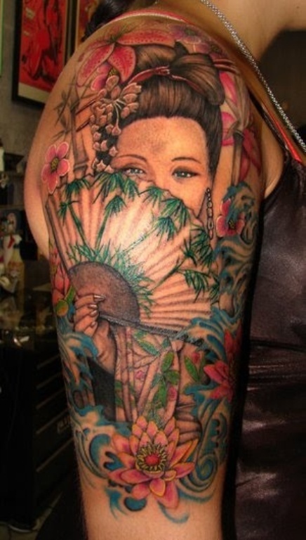 Japanese Tattoo On Shoulder