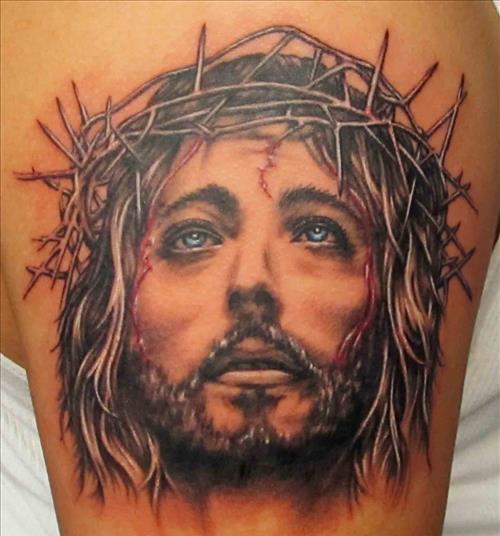 Jesus In Pain Tattoo 
