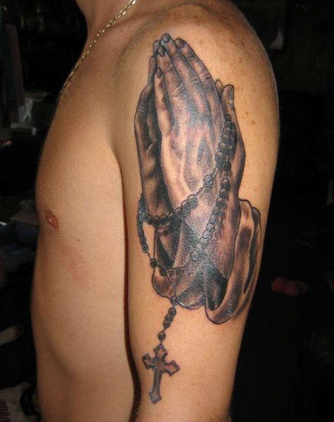 Jesus Praying Hand Tattoos